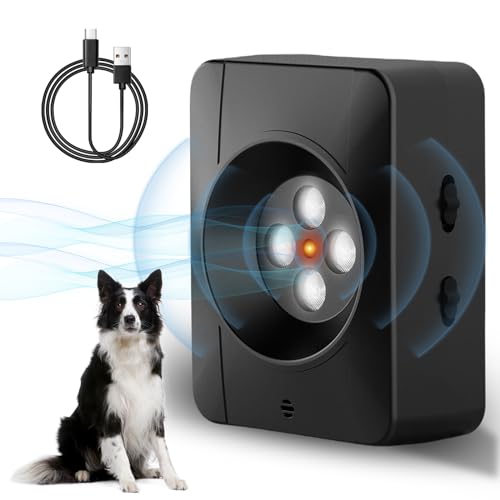 BYZESTY Antibell für Hunde, 3 Modus Anti Bell Gerät Hunde, 33Fuß Ultraschall Anti Bell Gerät ​Bellenstopper Hund, Automatisch Antibell für Hunde für Große KleineHunde Innen Außenbereich von BYZESTY