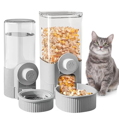 Trinkflasche Kaninchen Automatischer, 2 Stück Hasentränke Automatischer Futter- und Wasserspender, Automatischer Futterspender Hängend für Katzen Meerschweinchen Hamster Kaninchen von BYZESTY