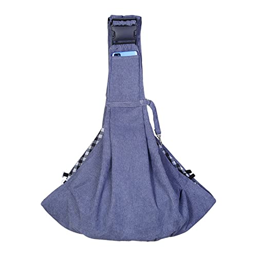 Haustier-Hunde-Tragetasche, freihändiger, atmungsaktiver Haustier-Einzelschulter-Rucksack, Hunde-Reisetasche mit verstellbarem Riemen und Tasche for den Außenbereich, Gelb/91(Color:Dark Gray) von BZVCRTYKL