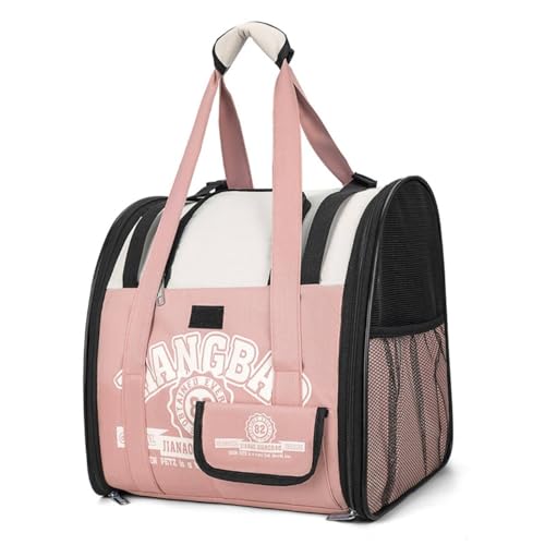 Modischer Farbblock-Haustier-Rucksack für Outdoor-Reisen/749 (S5 Pink) von BZVCRTYKL