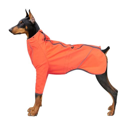 BaMfy Dog Raincoat Faltbarer Hunderegenmantel, geeignet für leichte Haustierregenmäntel mittlerer und großer Hunde (Color : A1, Size : 3XL) von BaMfy