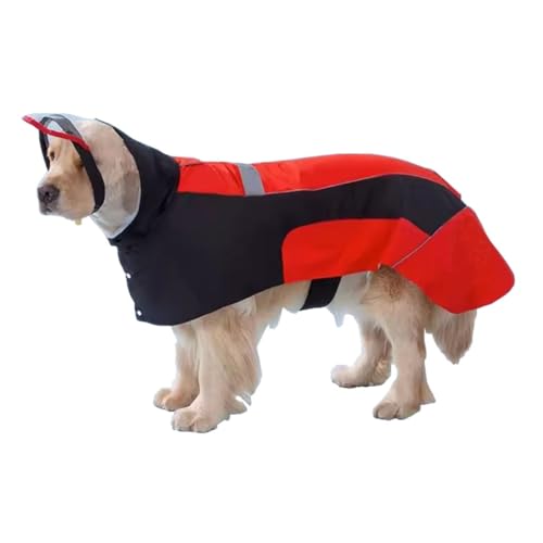 BaMfy Dog Raincoat Faltbarer Hunderegenmantel, wasserdichter Haustierregenmantel mit reflektierendem Streifen, geeignet für mittelgroße bis große Hunde. (Color : A2, Size : 4XL) von BaMfy