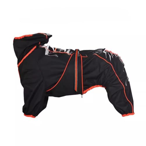 BaMfy Dog Raincoat Verstellbarer Umhang für vierbeinige Haustiere mit Kapuze, Leichter Regenmantel, Hunderegenmantel, geeignet für mittelgroße bis große Hunde (Color : A1, Size : XL) von BaMfy