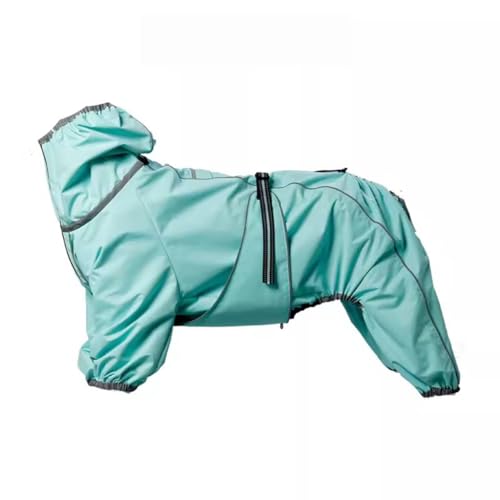 BaMfy Dog Raincoat Verstellbarer Umhang für vierbeinige Haustiere mit Kapuze, Leichter Regenmantel, Hunderegenmantel, geeignet für mittelgroße bis große Hunde (Color : A2, Size : S) von BaMfy