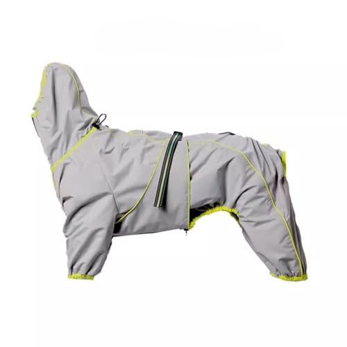 BaMfy Dog Raincoat Verstellbarer Umhang für vierbeinige Haustiere mit Kapuze, Leichter Regenmantel, Hunderegenmantel, geeignet für mittelgroße bis große Hunde (Color : A3, Size : XL) von BaMfy