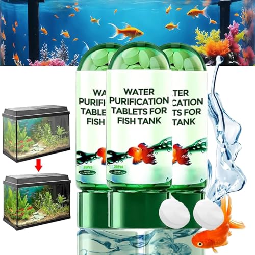 Leistungsstarke Aquarium-Wasserreinigungstabletten für Aquarien, 35 Stück, Wasserreinigungstabletten für Aquarien, Trübungsentfernung, tragbare Aqua-Wasserreinigungstabletten, Fisch-Aquarium-Zubehör von BaYuYPOO