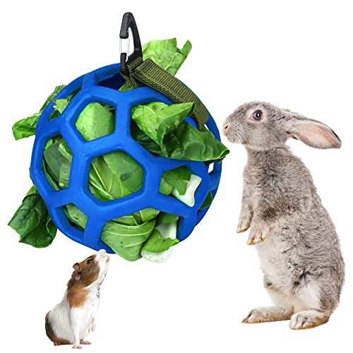 Kaninchen Heu Feeder Ball Treat Ball Spielzeug Fütterung Gras Ball für Kaninchen Meerschweinchen Gemüseobstfeeder Aktivität Spielzeug für kleine Tiere von Baanfly