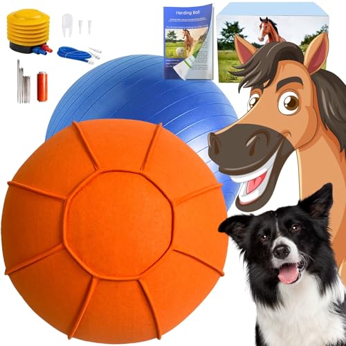 BabieDtOyG Herding Ball für Hunde, 63,5 cm, Collie-Ball für große Hunde, australischer Schäferhund, Rinderhunde und Hüte-Hundespielzeug, strapazierfähig, doppellagig, dick, bruchsicher, kostenloses von BabieDtOyG