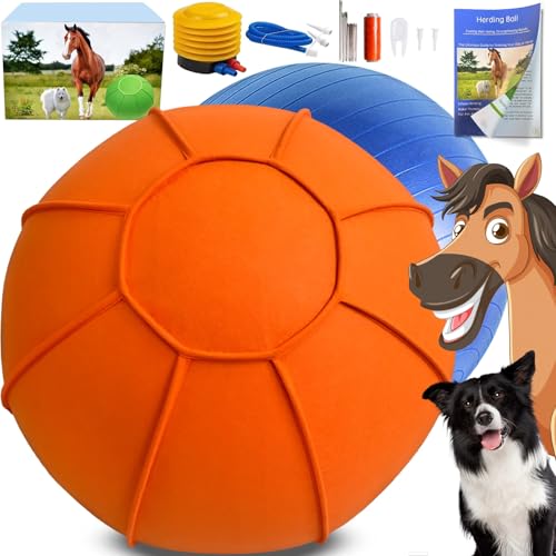 BabieDtOyG Herding Ball für Hunde, 63,5 cm, Collie-Ball für große Hunde, australischer Schäferhund, Rinderhunde und Hüte-Hundespielzeug, strapazierfähiger, doppellagiger Hundeball, dick, bruchsicher, von BabieDtOyG