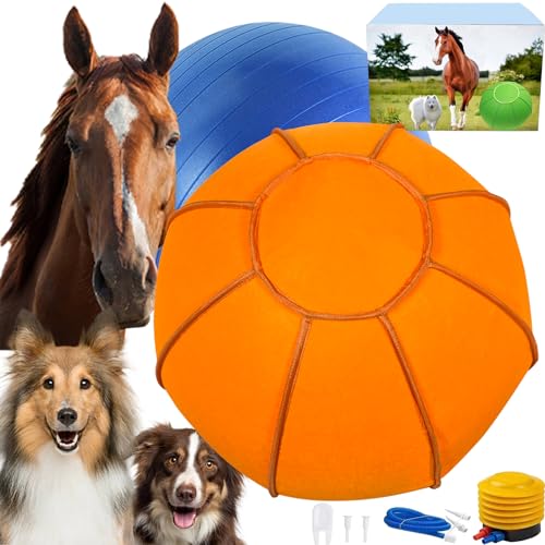 Herding Ball für Hunde, 63,5 cm Hundeball für Blue Heeler Australian Shepherd Cattle Dogs, Collie Ball, Hundespielzeug, Pferdespielzeug zum Spielen Hürdenball/Hörball von BabieDtOyG