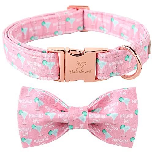 Babole Pet Hundehalsband mit Fliege, Cocktail-Hundehalsband mit Sicherheits-Metallschnalle, verstellbar, Welpenhalsband für kleine, mittelgroße und große Hunde, Jungen und Mädchen, Hundehalsband, von Babole Pet