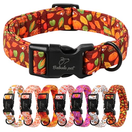 Babole Pet Hundehalsband, Thansgiving verstellbar, leicht, Baumwolle, für kleine, mittelgroße und große Jungen, Mädchen, Hunde, ausgefallenes Abendessen, M von Babole Pet