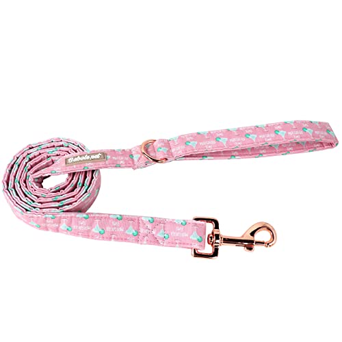 Babole Pet Hundeleine, rosa Cocktails, langlebig, handgefertigte Hundeleinen mit weichem Griff, manuelle Hundeleinen, passende Cocktails, Hundehalsbänder für kleine, S, Länge 135 cm von Babole Pet