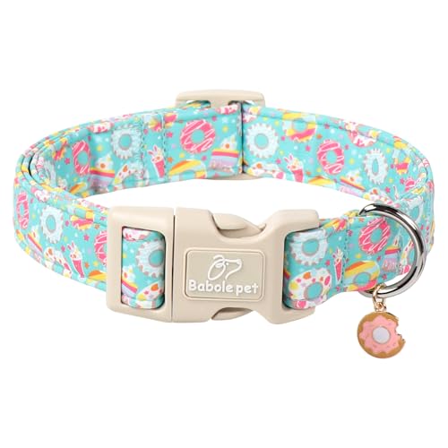 Babole Pet Verstellbares Sommer-Hundehalsband, niedliches Minz-Dessert-Hundehalsband für große Hunde, leicht, Schnellverschluss-Schnalle, Halsband für Jungen und Mädchen, Größe XL von Babole Pet