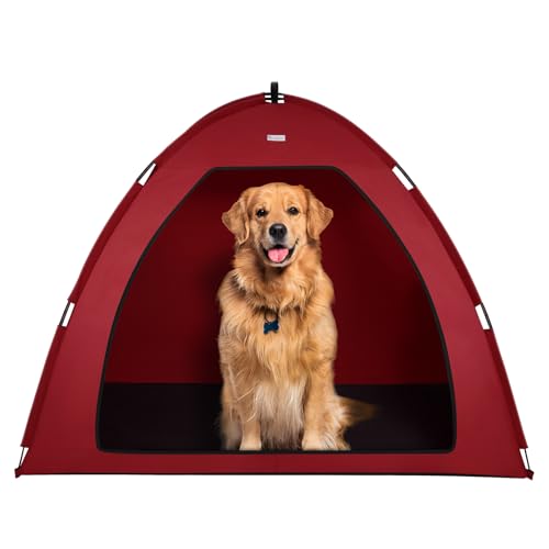 Katzenzelt Outdoor Haus und Hundehaus Outdoor, Katze und Hund Wasserdichtes Zelthaus, Outdoor Hundebett Waschbar, Innen/Außen Höhle Nest Bett Kleines Hundezelt für Katze, Häschen (Rot, Extra Groß) von Babyezz