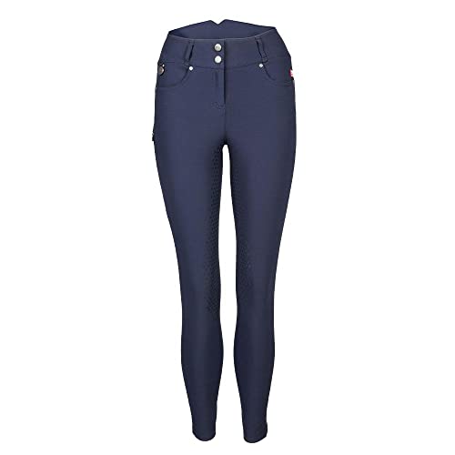 Back on Track Damen Reithose Julia W's Vollbesatz 2 Farben (36, Blau) von Back on Track