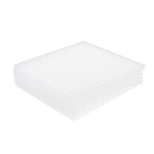 Backbayia 10 Stück Aquarium Trennwand Isolation Board Kunststoff Bodenfilter Gitterplatte (Halbtransparent 30x30cm) von Backbayia