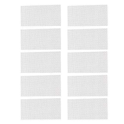 Backbayia 10 Stück Edelstahl Moos Pflanzen Mesh Drahtgitter Pad für Aquarium Fisch Tank (5 x 10 cm) von Backbayia