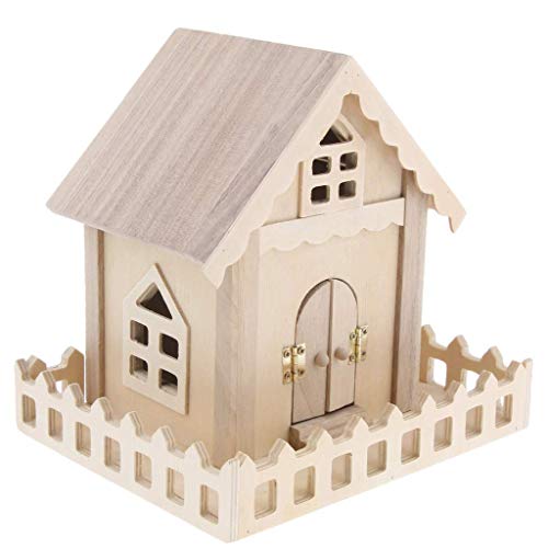 Backbayia Hamster Bett aus Holz, Hase, kleines Tierhaus, Hütte für Vögel von Backbayia