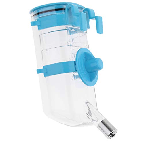 Backbayia Haustier Wasserflasche 350ml Trinkflasche Wasserspender für Kleine Hunde, Katzen, Welpen, Hamster (Blau) von Backbayia