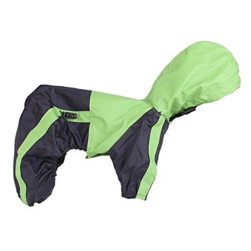 Backbayia Hunde Regenmantel Wasserdicht Hundejacke Hundemantel Regenjacke mit Kapuze für Kleine Hunde (S) von Backbayia