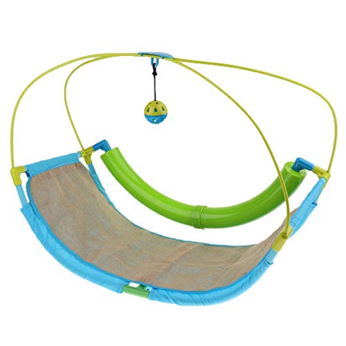 Backbayia Schlafmatte, Tierbett, Kissen für Haustiere, mit Spielzeug zum Aufhängen, Fisch von Backbayia