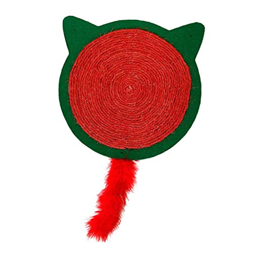 Backbayia Sisal Kratzbrett Kratzmatte Haustier Katze Spielzeug Kratzspielzeug Katzenspielzeug (Grün) von Backbayia