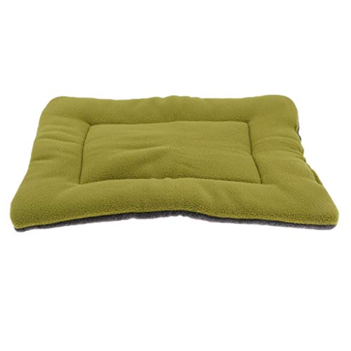 Backbayia Weiche Hundematte Katzenmatte Winter Warm Hundebett Haustier Schlafmatte für Hund, Katze (Grün XS) von Backbayia