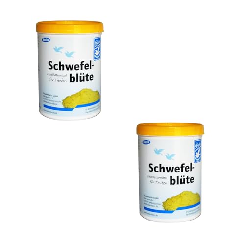 Backs Schwefelblüte | Doppelpack | 2 x 600 g | Einzelfuttermittel für Tauben | Kann in der Mauserzeit unterstützend wirken | Schwefel zur unterstützenden Neubildung des Gefieders von Backs