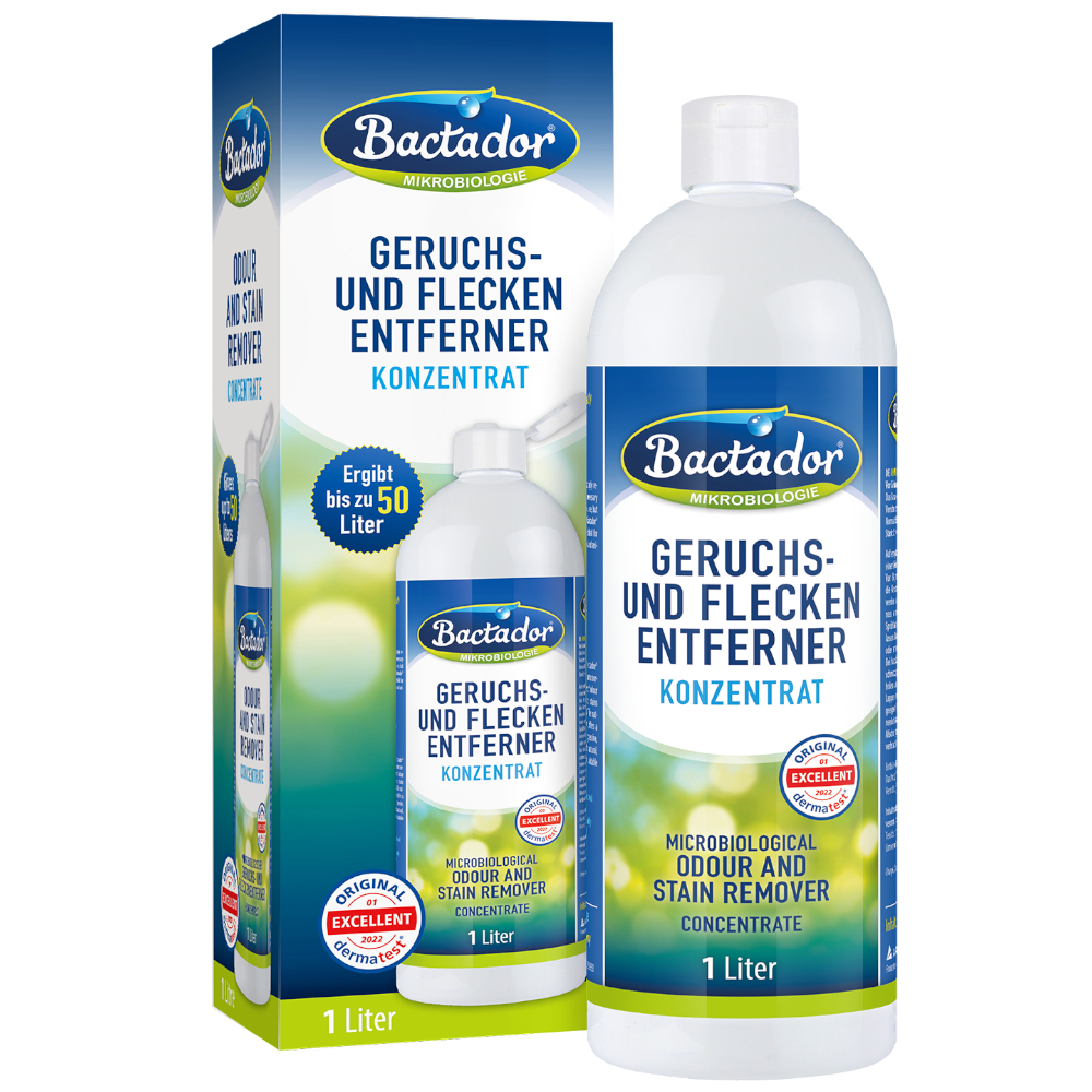 Bactador Geruchs- und Fleckenentferner - 1 Liter Konzentrat von Bactador