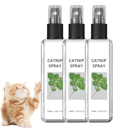 Badimoo Herbal Cat Joy, Katzenminze-Spray für Katzen, Kräuter-Katzenfreude-Spray, Katzenminze für Indoor-Katzen, kratzfestes Katzenspray, Katzentrainingsspray mit Katzenminze, Katzenminze-Spray (3 von Badimoo