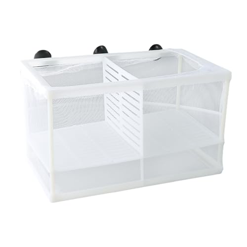 Fischzuchtbox – Zuchtbecken für Fischaquarium, Frittiere, Brutgarten, Netz, feinmaschig, Fischbrutstätte, Isolationsnetz mit Ersatznetz, Brutstätte, transparente Isolationsbox für Guppy, Garnelen, von Bafeil