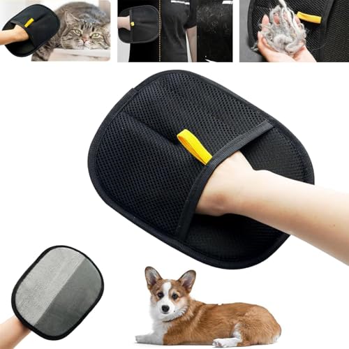 Bagalqio Celerypets Double Sided Grooming Glove,Wiederverwendbare Fellpflegehandschuhe für Haustiere, vielseitige Fellpflegehandschuhe zum Waschen, Entfernen von Haaren und Pflegen (1 Stück) von Bagalqio