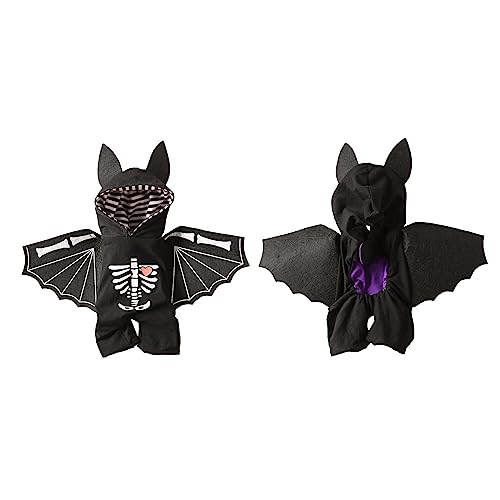 Hundekostüm Horror Skelett Halloween Schicke Zubehör Vintage Katzen Kleidung Funny Hundekleidung Lustig Hundekostüm Coole Geburtstag Hundeanzug von Baiomawzh