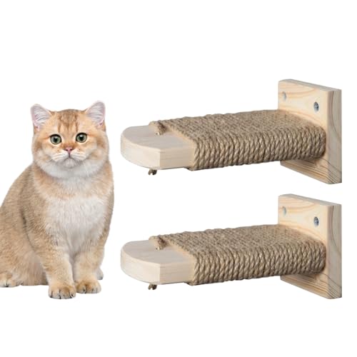 Bajbumgn Käfigmontierte Katzenkletterstufen, Wandmontierte Klettermöbel für Katzen, Käfig-Sprungleiter Mit Pfotenpflege Funktion, 2 Holzstufen Für Kitten Bajbumgn Käfigmontierte Katzenkletterstufen, Wandmontierte Klettermöbel für Katzen, Käfig-Sprungleiter Mit Pfotenpflege Funktion, 2 Holzstufen Für Kitten von Bajbumgn