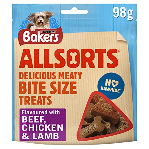 Bakers Allerlei Hähnchen Hunde Snacks Rind und Lamb, 98 g - 6 Stück von Bakers