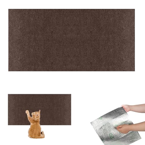 Baketron Selbstklebend Kratzmatte Katze,Katzenteppich für Kratzbaum,Kletter-Katzenkratzer,DIY Trimmbarer Teppich Matte Pad Katzenkratzbretter,Kratzbrett Katzen,Katzen Kratzwand,Möbelschutz(Braun) von Baketron