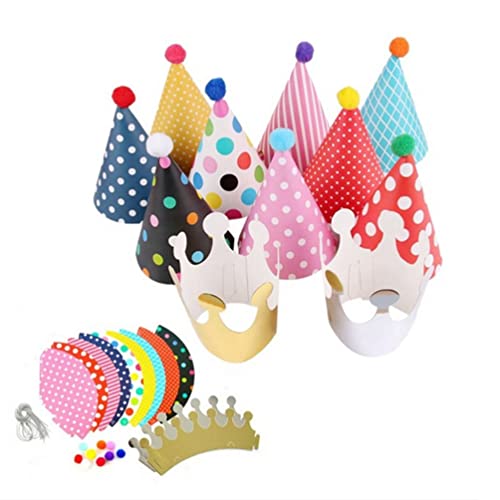 balacoo Haustier- Geburtstags- Party- - Papierhüte- 11Pcs Hund- Geburtstags- Hüte mit Bunten Mustern Party- Hut für Haustiere Hunde Katzenkätzchen (Gemischte Farbe) von balacoo