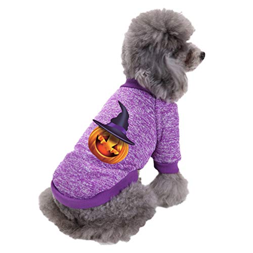 balacoo Kleidung Für Haustiere Halloweenkostüm Halloween-kostüm Für Haustiere Haustierkleidung Haustier Lustige Kleidung Kleine Hunde-Outfits Violett Reine Baumwolle Mantel Hündchen von balacoo
