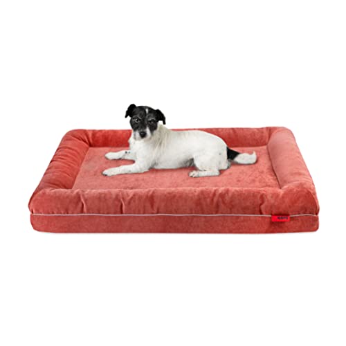 Balkis Hundebett Divan, Made in Germany, Terracotta, S/M - 90x65 cm von Balkis