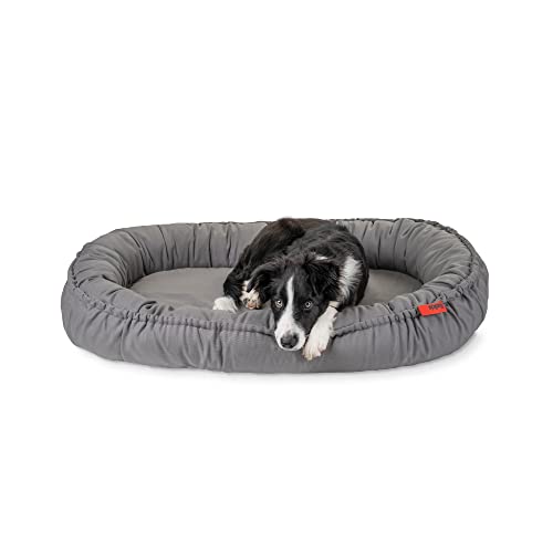 Balkis Hundebett NIDOG, Made in Germany, Steingrau, L - 105x75 cm von Balkis