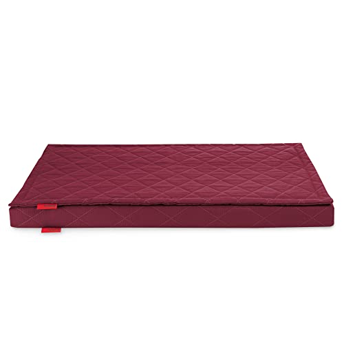 Balkis Set - Hundebett Flat + Topper, Bordeaux, S/M - 90x65 cm von Balkis