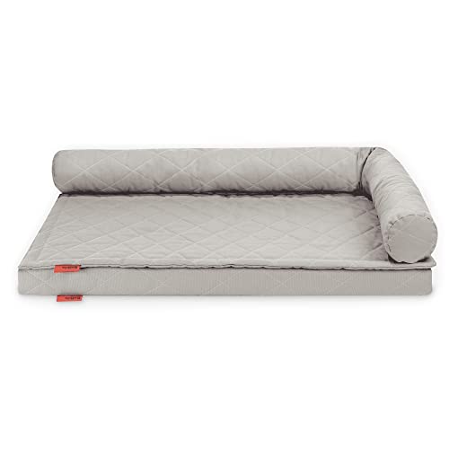 Balkis Set - Hundebett Flat + Topper + Bettrolle Rulo, Made in Germany, in verschiedenen Größen und Farben (S/M - 90x65 cm, Sahara) von Balkis