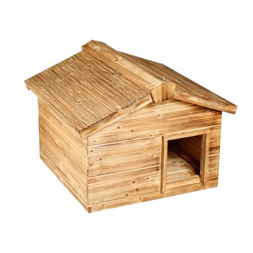 BalterFF Katzenhäuser für Outdoor Katzen Holz Wetterfest Unterschlupf Winter Streunkatzenhäuser von BalterFF