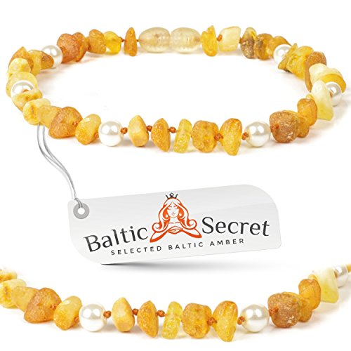 Bernsteinkette Hund mit Perlen | Verstellbares Bernsteinhalsband für Hunde und Katzen mit Lederband | Hundehalsband | Natürliches Halsband Hund aus echtem Bernstein von Baltic Secret Selected Baltic Amber