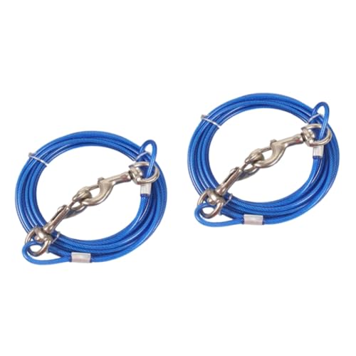 Baluue 2St Kabel zum Transport von Haustieren Seil Kabel Kettenkabel Kabelclip Kabel Leine Kabel Beißfeste Hundeleine Kabel zum Schleppen von Hunden Hundetransportseil aus Edelstahl Blue von Baluue