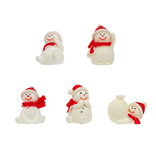 Baluue 5 STK Weihnachten Schneemann Ornamente Schneemann-Kuchen-dekor Aquariumdekoration Aquarium Urlaub Ornamente Aquarienverzierung Aquarium-Statue Tier Harz Liebhaber Schlüsselanhänger von Baluue