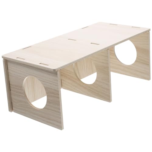 Baluue Hamsterhaus aus Massivholz, kleine Tennisbälle für Hunde, Holz-Hamsterversteck für Kleintiere, für draußen, Spielzeug, Kaninchenversteck, Meerschweinchen, Rennmäuse, Spielzeug, von Baluue