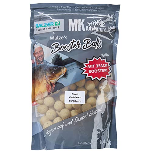 Balzer MK Booster Balls Stinktier Fisch-Knoblauch weiß 15 und 20mm 1kg von Balzer