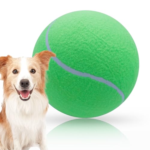 Banfeng Großer Tennisball für Hunde, riesiger Hund Tennisball Spielzeug Großer Sportball Geschenk für mittelgroße große Hunde (Grün) von Banfeng